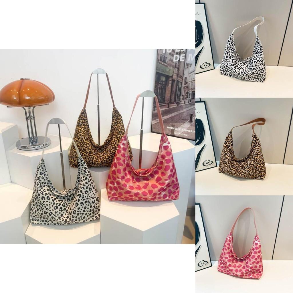 Spacious Retro Canvas Tote Bag For Women In Pink White Brown Fashion Colors