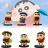 Crayon Shin Chan Figure Set Pvc Figurine 6pcs Models Nohara Collection Himawari