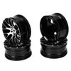 4pcs RC Wheel Hub Aluminium Alloy Wheel Hub Rims 52mm for Tamiya TT‑01 1 10 RC CarBlack