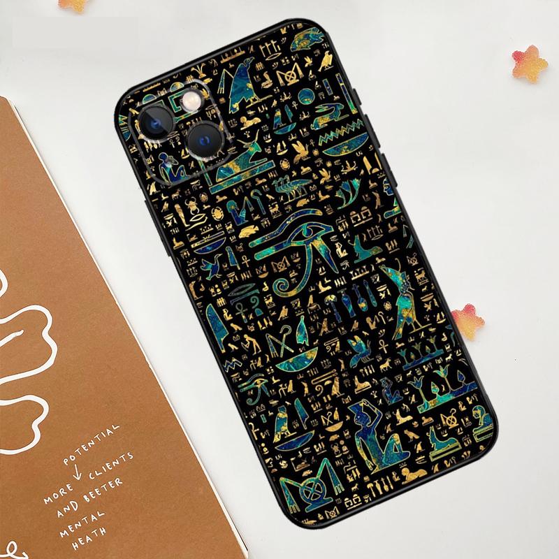 Egypt Pharaoh Mural Case For Apple iPhone 15 16 14 13 12 11 Pro Max Mini XR 15 16 Plus 16e Protective Cover