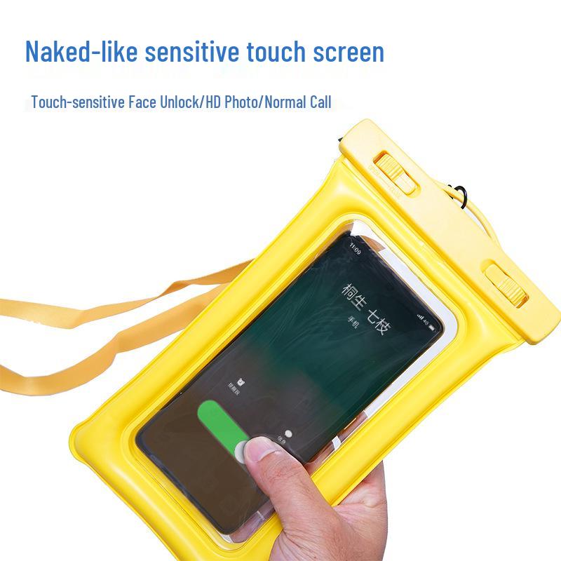 Большой водонепроницаемый чехол для телефона с воздушной подушкой и высокопрозрачным сенсорным экраном - Идеально подходит для дайвинга, плавания и защиты от дождя