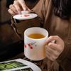 A large set of pure jade ice jade porcelain kung fu tea set will be given to leaders as high-end high-end gifts, and business high-end gifts.