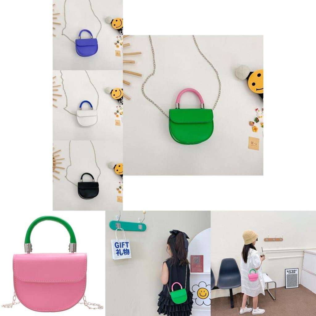 Trendy Mini Pu Chain Shoulder Bag For Stylish Girls In Various Colors Ideal For Kids