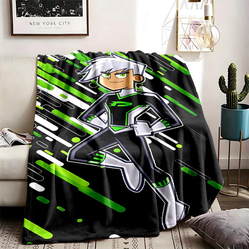 Danny Phantom Theme Blanket Suitable For The Sofa Camping And Travel Made Of Soft Flannel Material An Ideal Gift For Occasions Such As Birthday