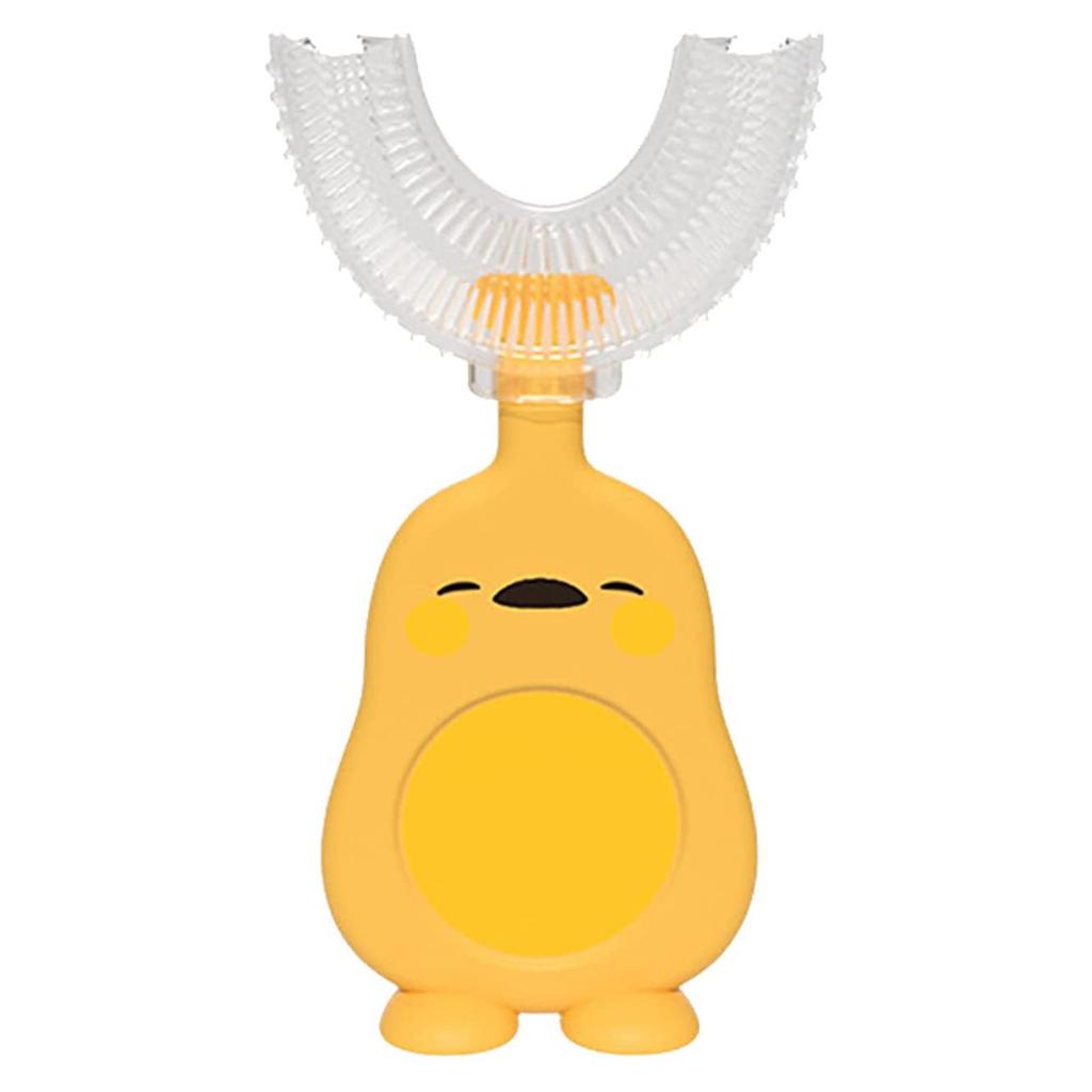 Детская U-образная зубная щетка для детей от 6 до 12 лет, детская U-образная зубная щетка с силиконовой насадкой