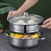 Double Ear Korean Ramen Pot Stainless Steel Noodles Pot Home Soup Pot  Kitchen Cookware