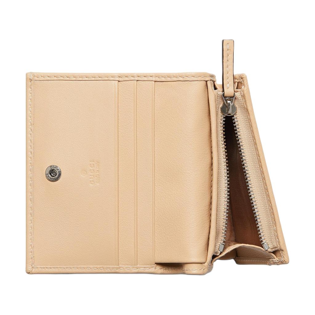 Gucci GG Marmont Palladium Tone Leather Card Holder Women accessories Light-Beige 790055-0QG0G-5701