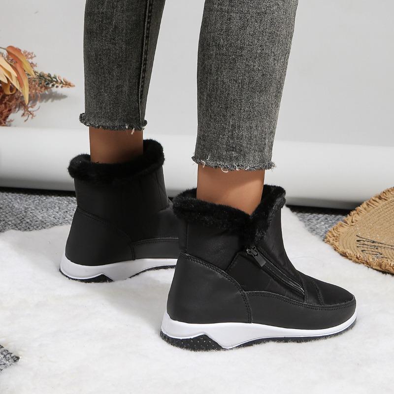 Модные женские ботинки на платформе 2024 года, зимняя теплая плюшевая женская обувь, водонепроницаемые нескользящие зимние ботинки для женщин, Zapatos De Mujer