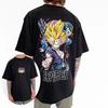 Футболка с принтом из аниме Dragon Ball Ретро Оверсайз Повседневная футболка с рисунком Goku Удобная для мужчин и женщин Чистый