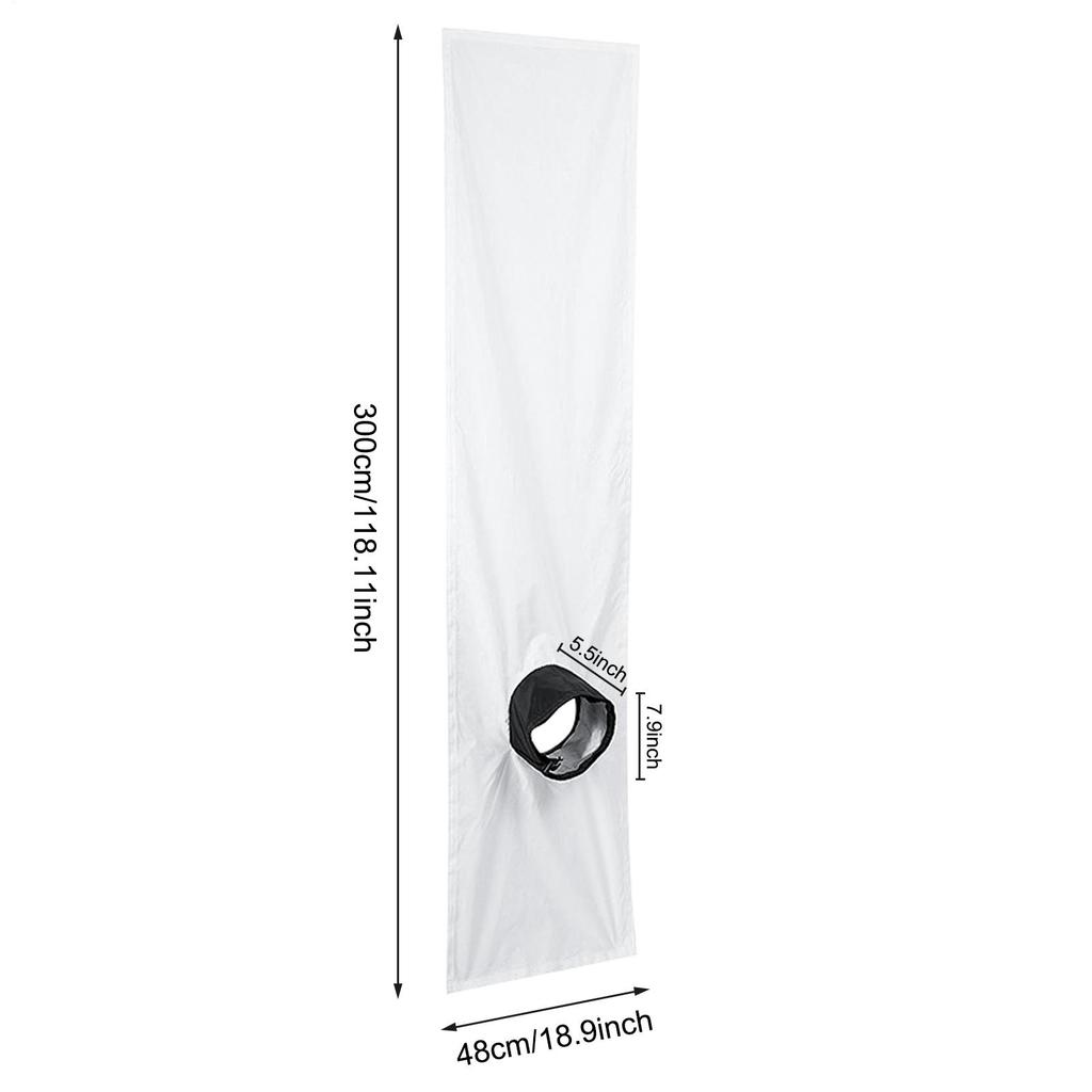 2M/3MAC Window Vent Kit Waterproof Air Conditioner Sealing Cloth Windproof Air Conditioning Baffle AC Window Seal