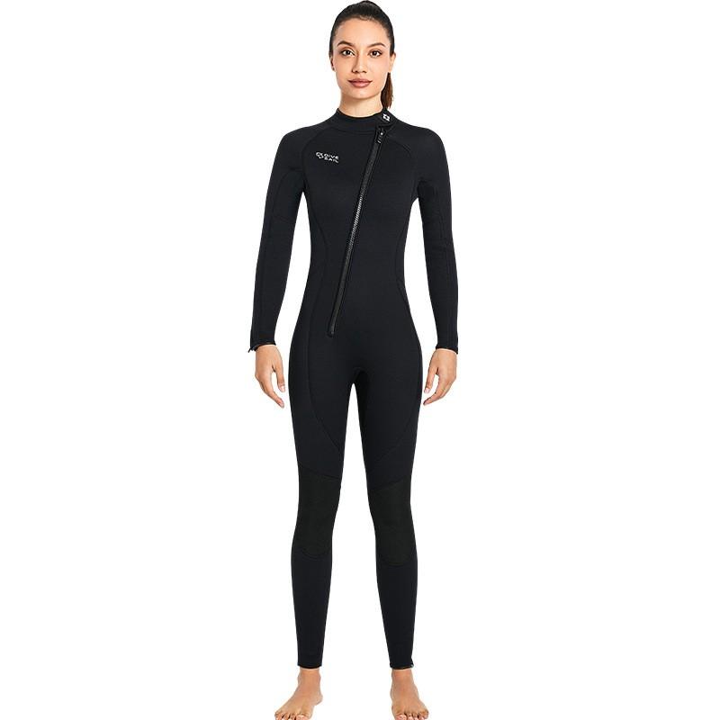 Diving Suit 3MM One-piece Long-sleeved Cold-proof Warm Swimsuit Snorkeling Surfsuit
