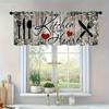 Farmhouse Kitchen Curtains Easy Install Rod Pocket for Living Room Bedroom Cafe Home Decor 1 or 2 Pack