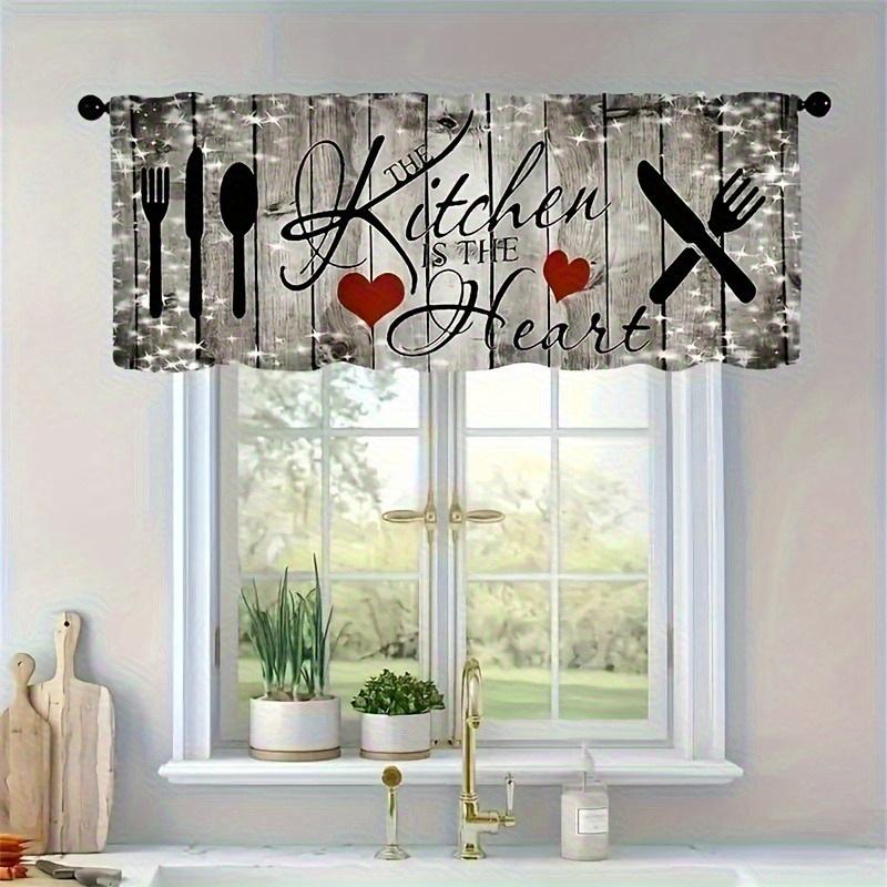 Farmhouse Kitchen Curtains Easy Install Rod Pocket for Living Room Bedroom Cafe Home Decor 1 or 2 Pack