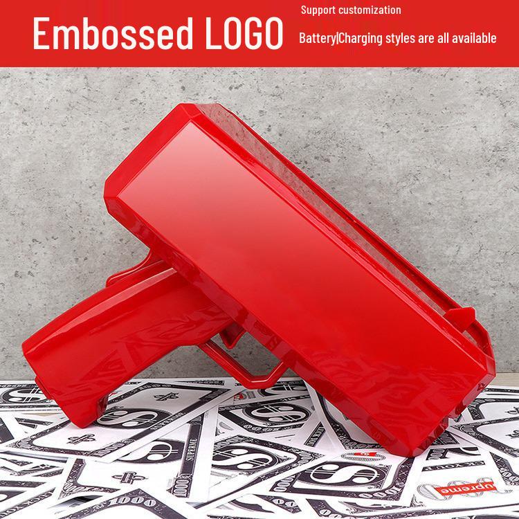 Кросс-бордерная денежная пушка с электроприводом и индивидуальным логотипом: Игрушечный реквизит "Банкнота с плевком доллара"