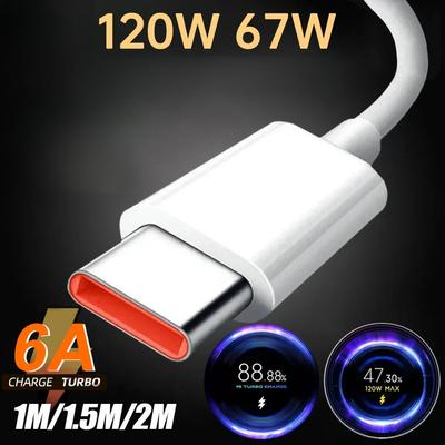 Кабель турбозарядки для Xiaomi 33 Вт, источник быстрой зарядки 6 А, кабель USB C для телефона POCO X5 X3 Pro F3 M3 Redmi Note 9 10 11 12 11s