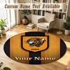 Round Rug Custom NameHull FC Pattern Non Slip Carpet Home Floor Decor