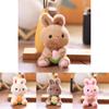 Plush Bunny Keychain With Soft Short Plush For Backpack And Bag Decor