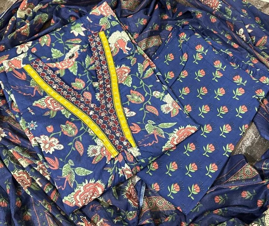 Индийские женщины А-силуэта Курта Брюки Дупатта Комплект Дизайнерская праздничная одежда Верхняя туника Сальвар Костюм Курти