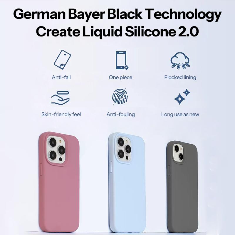 Luxury Liquid Silicone Soft Case Protection For iPhone 15 14 13 12 11 Pro Max Plus Mini Protective Phone Accessories 7 8 XS XR X