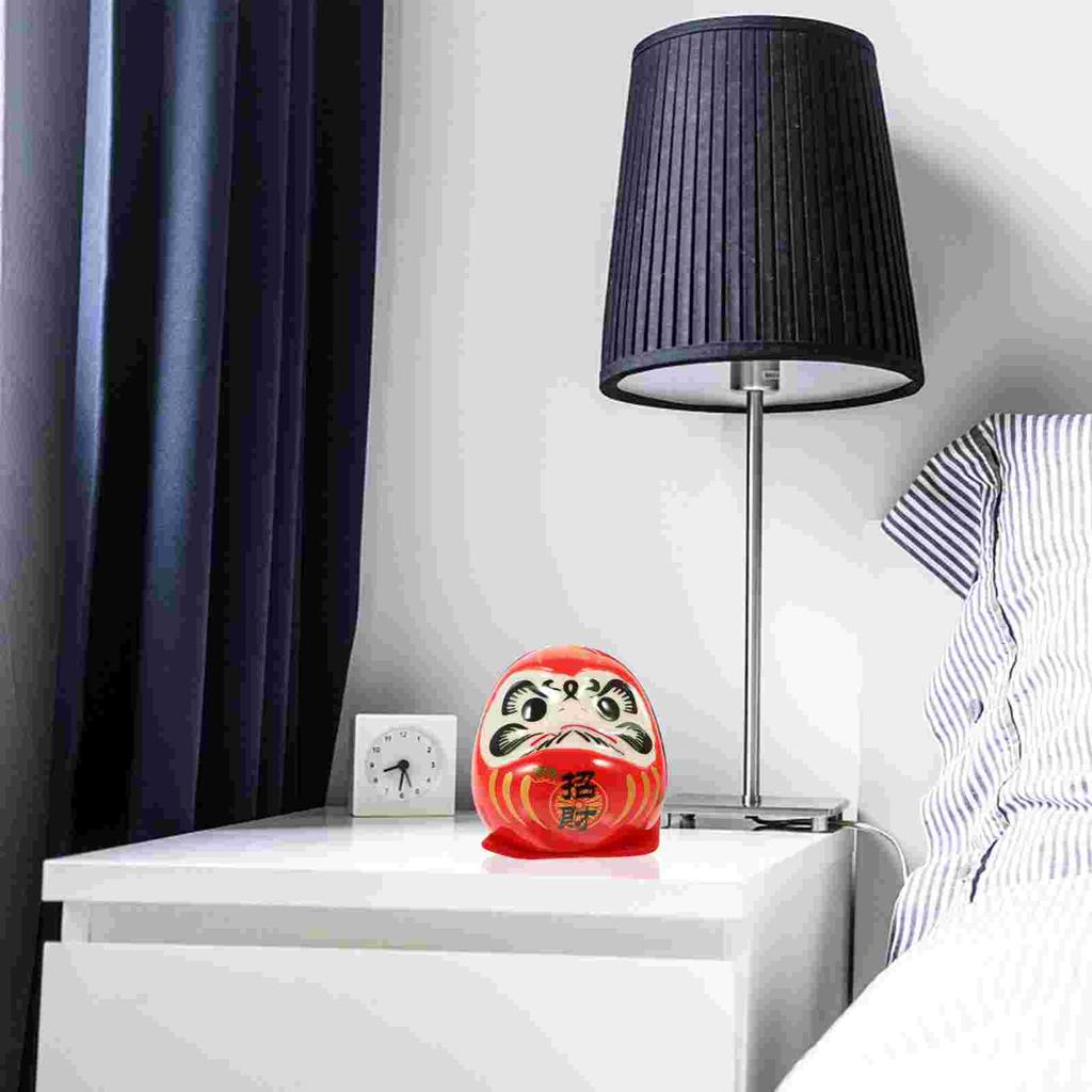 Автомобильные Дарума Яйца Дарума для Малыша Японское Украшение Украшения Керамическая Фигурка Фигурки Красный Богатство Декор Приборной Панели Мисс