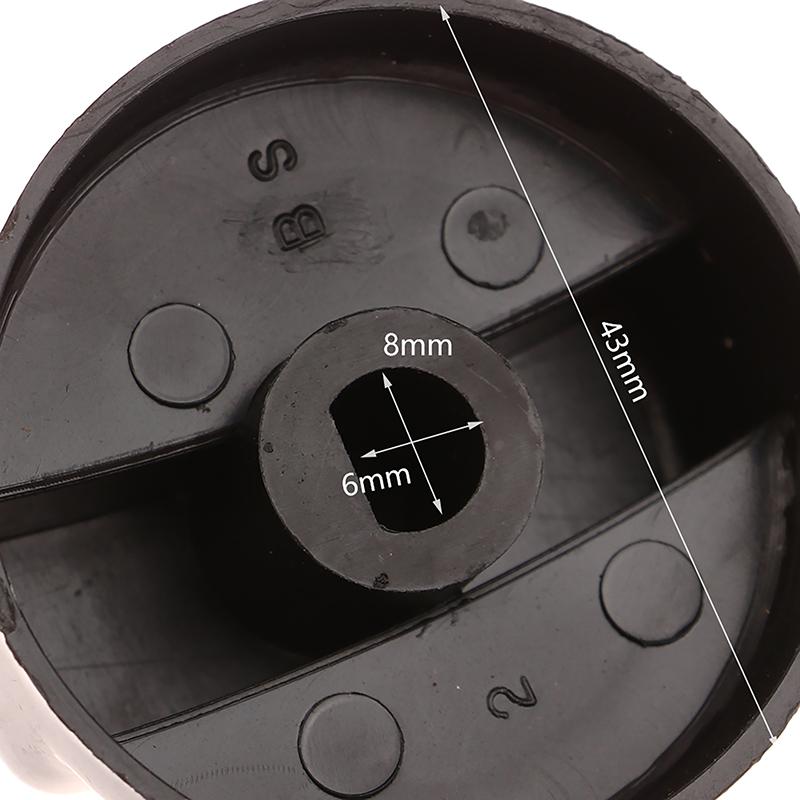 2Pcs 8Mm General Plastic Handle Gas Stove Replacement Control Switch Knob Range Oven Knob For Benchtop Burner