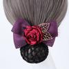 Hair Bun Cover Big Bow Korean Bun Snood Ponytail Clip Hairgrips Cover Net Women Spring Clips
