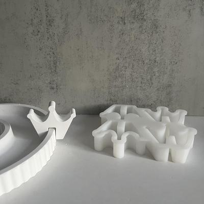 Сделай сам Бетонный подсвечник-корона Форма Ручная работа Корона Подсвечник Силиконовые формы Гипс Смола Изготовление Домашние поделки Декор