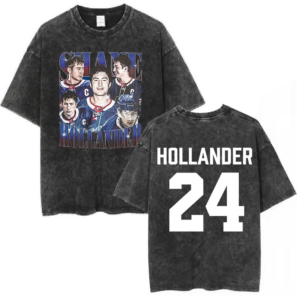 Vintage Washed Heated Rivalry Shane Hollander Ilya Rozanov Hollanov Tshirt Men Clothing Fashion Short Sleeves T Shirt Top