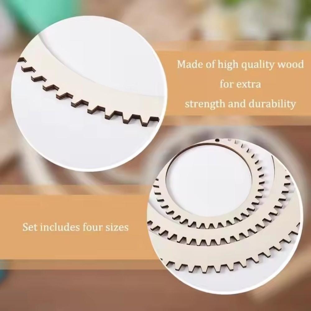 Versatile Wooden Weaving Loom Kit Traditional Weaving Comb Circular Gear Weaving Art Crafts Modular Design Mini Loom Set