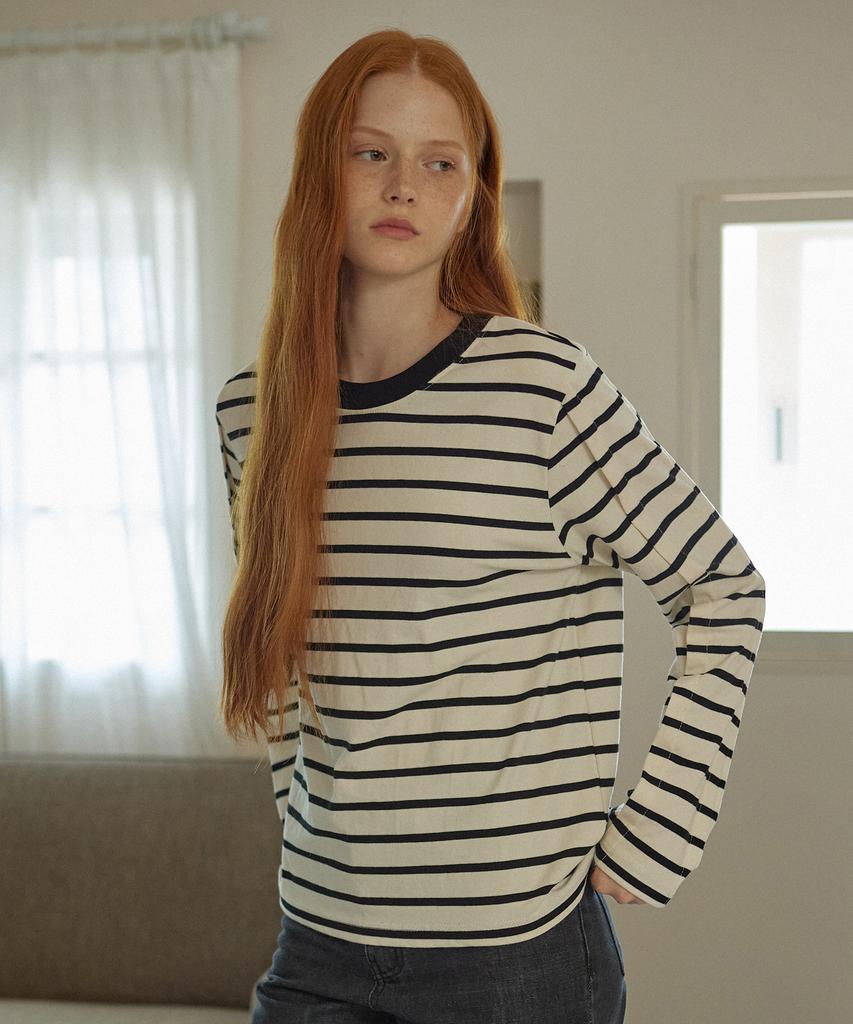 YUPPE Tucked Stripe T-Shirt_Black
