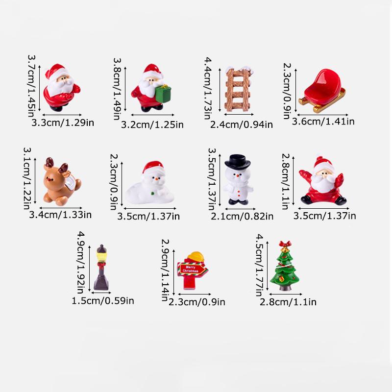 1PC Creativity DIY Resin Ornaments Micro Landscape Gift Mini Accessories Christmas Decorations Adorn