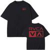 Футболка RVCA Черная Футболка Летняя Хлопковая Футболка Летняя Короткий Рукав Мода Мужчины Женщины Дизайн Бренд Футболка Топ Уличная Одежда