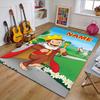 Custom Curious George Mat Personalized Name, Polyester Washable Indoor Entryway Rug, Gift for Christmas, Easter, Thanksgiving Day