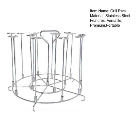 Air Fryer Skewer Stand for Ninja Foodi 8QT 15 Skewers Holder Kebabs Chicken Seafood Vegetables Stainless Steel Grill Rack for Instant Pot