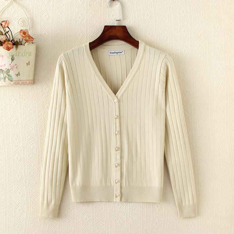 FEKEHA Women Cardigan Knitted Sweater Long Sleeve Female Casual V Neck Woman Tops Plus Size