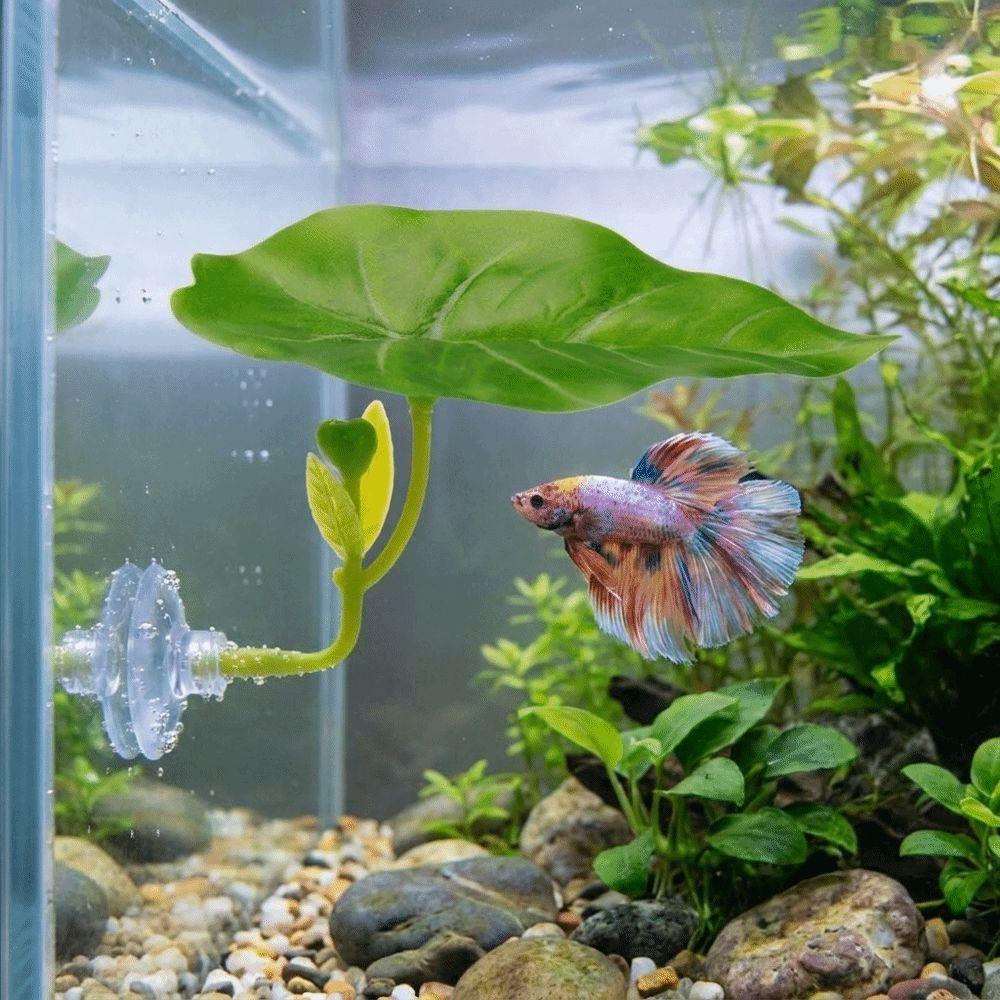 Artificial Fighting Fish Resting Leaves Simulated Lotus Leaves Fish Hammock Betta Fish Tank