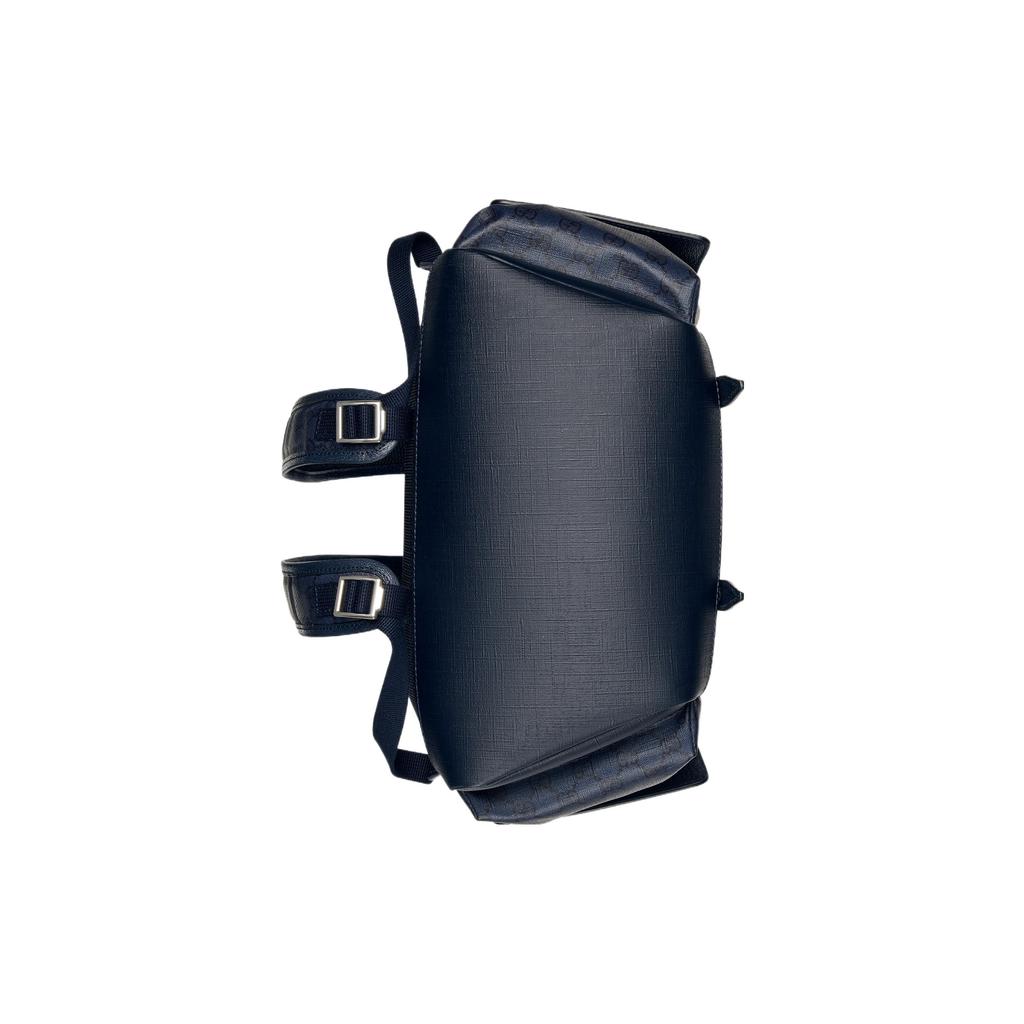 Gucci Ophidia Logo Large Capacity Canvas And Leather Backpack Men Backpacks Blue Black 598140-FABHU-8442