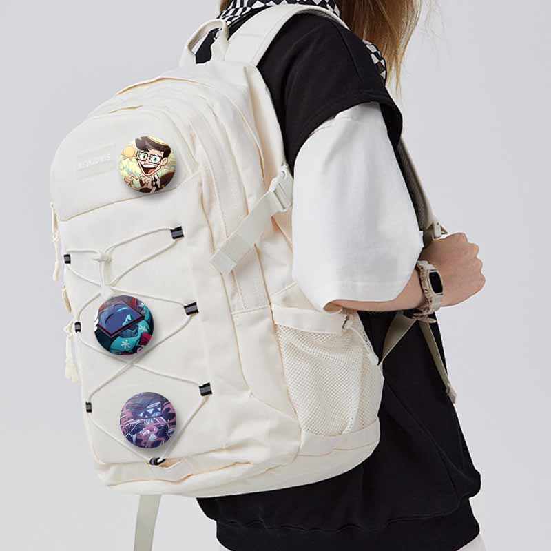Anime Cartoon Character Vox Soft Button Pins Handmade Role Playing Brooch Backpack Clothing Jewelry Badge Prop Souvenir Gifts