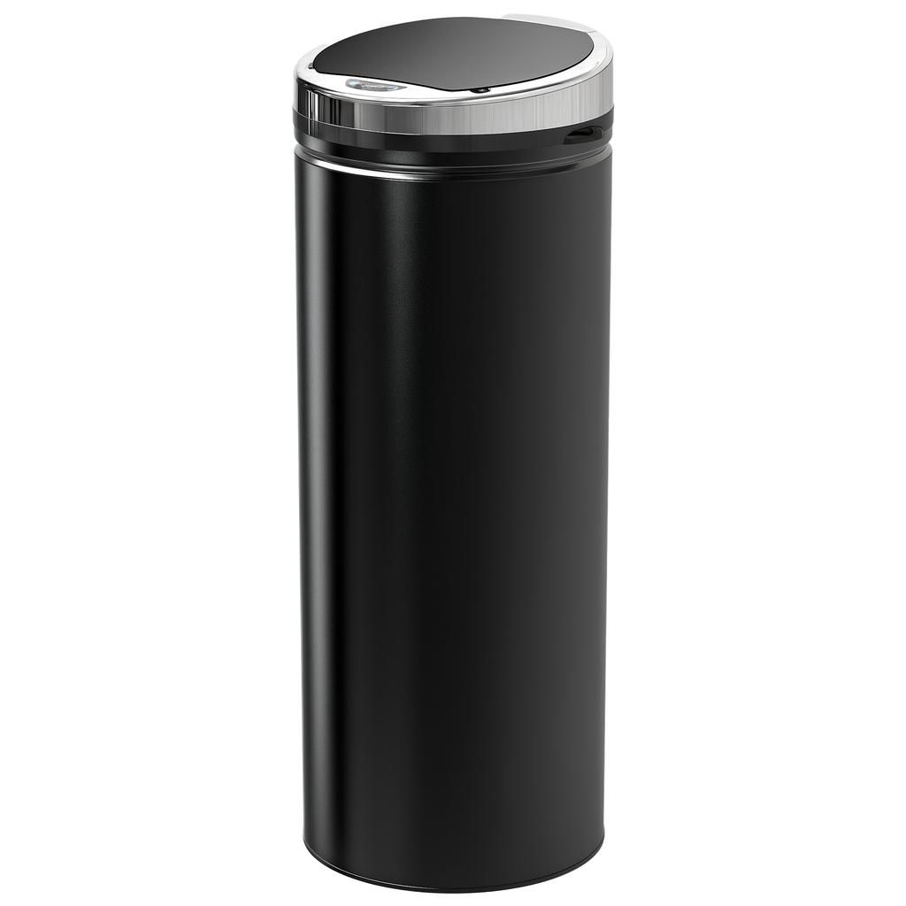 Trash Can with Motion Sensor, Stainless Steel, 30.5 cm x 30.5 cm x 81.5 cm, Black