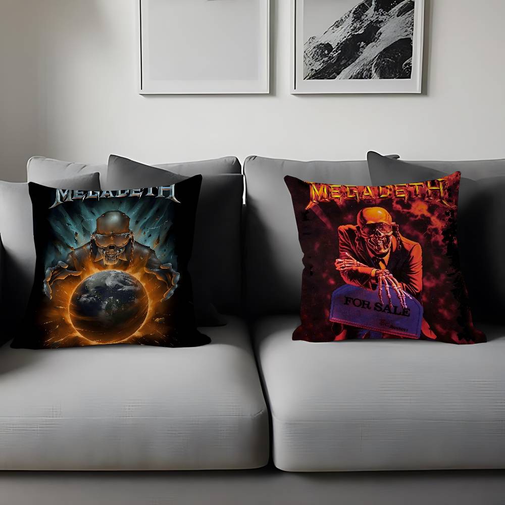 Тяжелый металл рок-н-ролл музыка Megadeths Персонализированное фото Текст Домашние декоративные подушки Бытовые подарки 45x45см