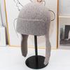 New yak velvet Lei Feng knitted hat women's ear protector knitted hat women's retro warm cold hat outdoor cold proof pullover hat