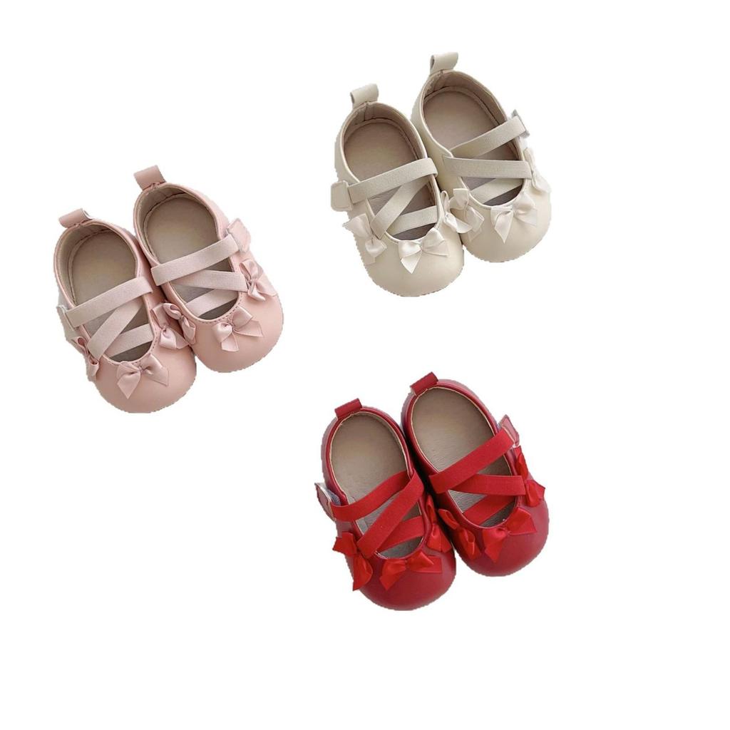 Весенняя новая детская обувь для ходьбы (0-2 года) с эластичной застежкой-липучкой, дизайн с бантом, мягкая подошва и мягкая поверхность