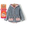 Джинсовая куртка для девочек с подкладкой из искусственной овчины