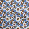 Cotton Poplin Blue Fabric Bird Ladybird  Diy Clothing Quilting Fabric Print Fabric By Yard 42 Inch