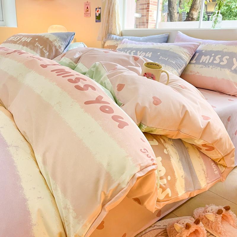 Cute Animal Panda Duvet Cover 3pcs Cotton Cartoon Black White Chinese Panda Bedding Set Soft Reversible Stripe Comforter Cover