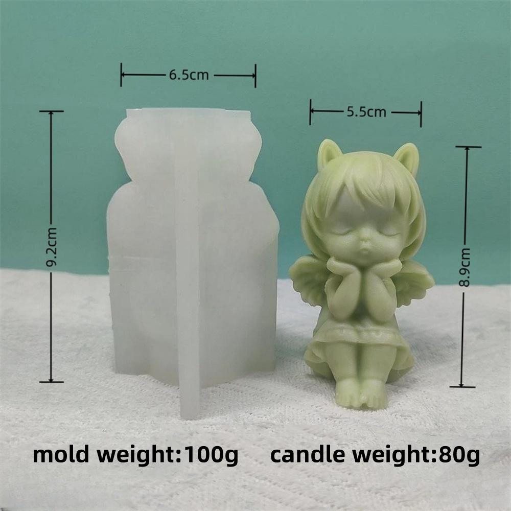 3D Силиконовая форма для свечи «Девочка, собирающая цветы», DIY, Крылья желаний, Девочка, свеча, форма для гипса, мыла, смолы, инструмент для выпечки шоколадного торта, подарок