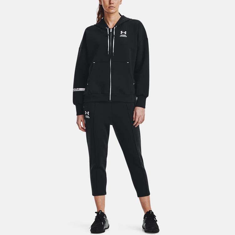 Under Armour Тренировочная куртка Summit Knit Full Zip с капюшоном, женские куртки, черный цвет 1374464-001