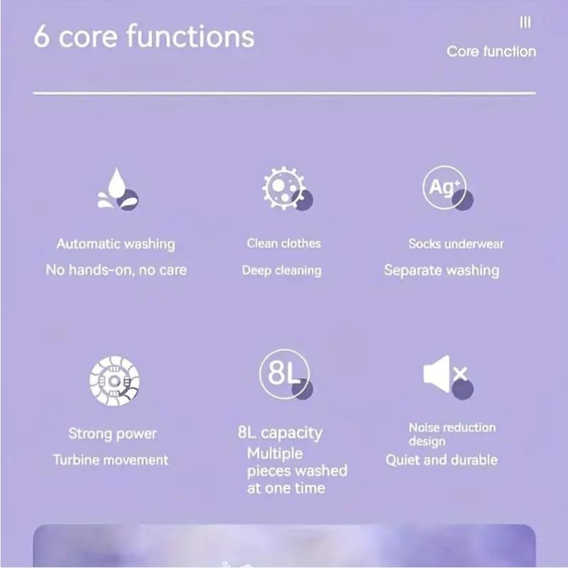 Складная стиральная машина, мини-стиральная машина, подходит для путешествий, стиральная машина для нижнего белья, бюстгальтеров, носков