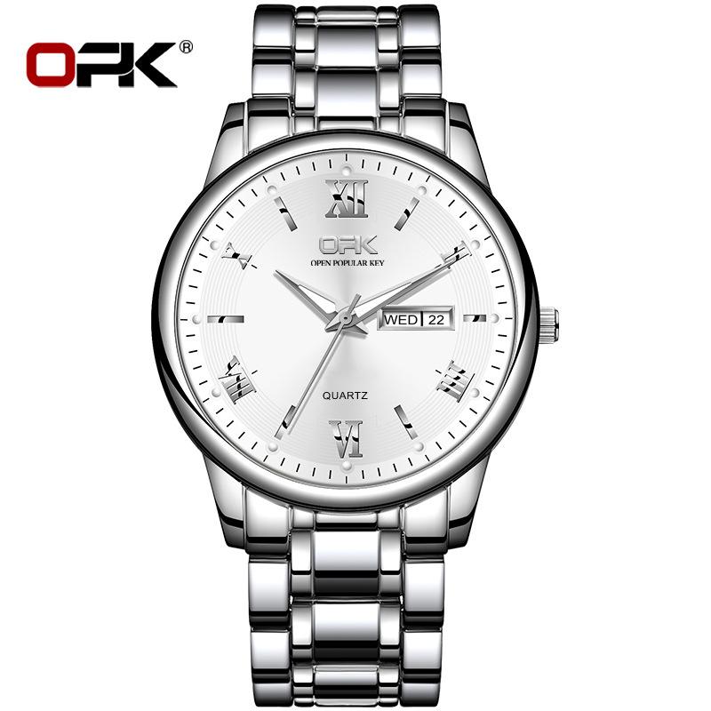 OPK Бренд 8117 Часы Кварцевые часы с двойным календарем Мужские часы