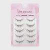 Black & White Natural False Eyelashes H100: Invisible Stems, Supports Double Eyelids